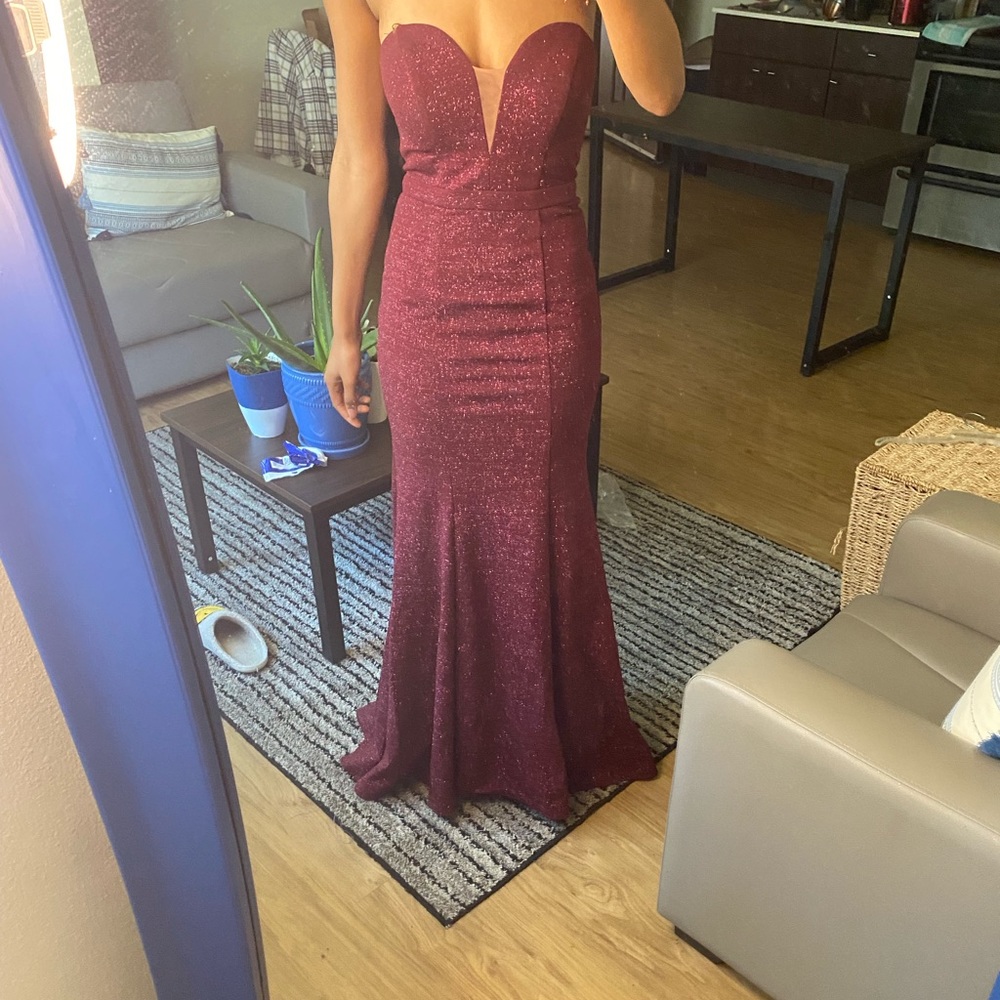 Burgundy David’s Bridal Prom dress (size 4)